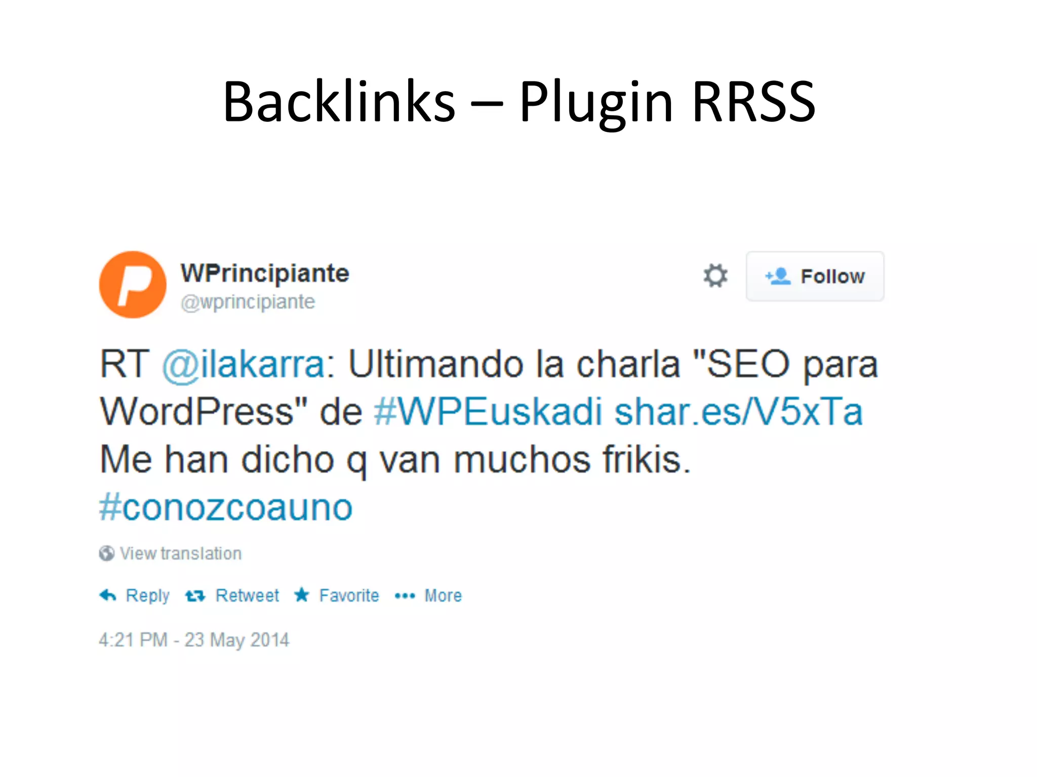 Backlinks 
– 
Plugin 
RRSS 
 