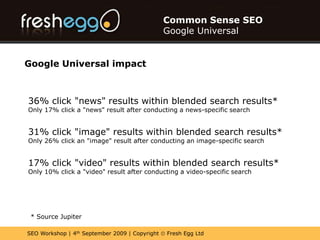 Common Sense SEOGoogle Universal    Typical GoogleSearch Products that can appear on the 1st Page of results