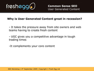 Common Sense SEOGoogle UniversalGoogle Universal impact36% click "news" results within blended search results*Only 17% click a "news" result after conducting a news-specific search31% click "image" results within blended search results*Only 26% click an "image" result after conducting an image-specific search17% click "video" results within blended search results*Only 10% click a "video" result after conducting a video-specific search* Source Jupiter