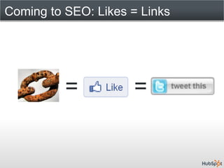Coming to SEO: Likes = Links




          =          =
 