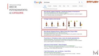 IDEE DI
POTENZIAMENTO:
LE CATEGORIE
Ottimizzazione dettagli
 