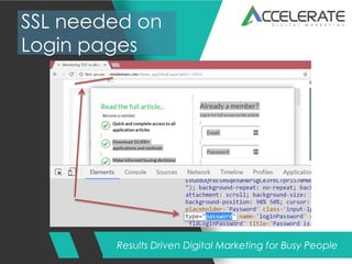 Results Driven Digital Marketing for Busy People
SSL needed on
Login pages
 