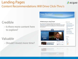 Landing PagesContent Recommendations Will Drive Click-Thru’sCredibleIs there more content here to explore?ValuableShould I invest more time?