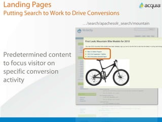 Landing PagesPutting Search to Work to Drive ConversionsPredetermined content to focus visitor on specific conversion activity…/search/apachesolr_search/mountain
