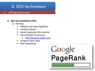 Technieken toepassen --> beter scoren binnen natuurlijke zoekresultaten
