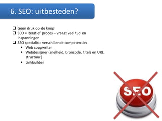 Werking zoekalgoritmes = geheim (cfr. recept Coca-Cola)