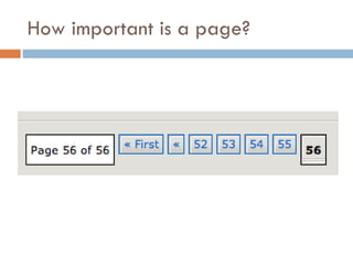 How important is a page? 