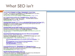 What SEO isn’t 