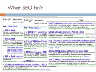 What SEO isn’t 