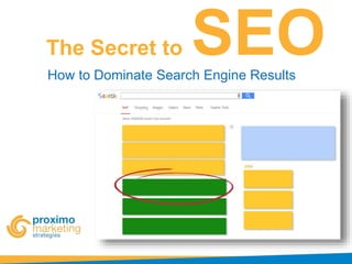 The Secret to SEOHow to Dominate Search Engine Results
 