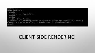 CLIENT SIDE RENDERING
 