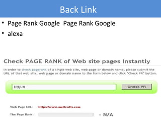 • Page Rank Google Page Rank Google
• alexa
Back Link
 
