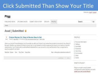 Click Submitted Than Show Your Title
 