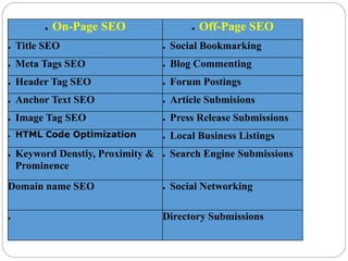 Search Engine Optimization PPT & Basic SEO Presentation | PPTX