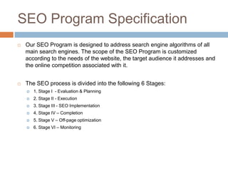 Sample SEO presentation for clients