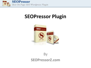 SEOPressor Plugin




        By
  SEOPressorZ.com
 