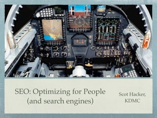 Optimizing for People




(and search engines)
 