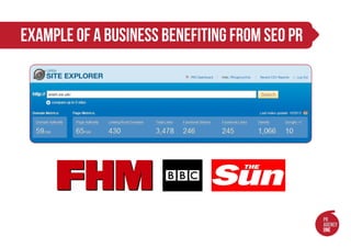 example of a business benefiting from seo pr
 