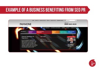example of a business benefiting from seo pr
 