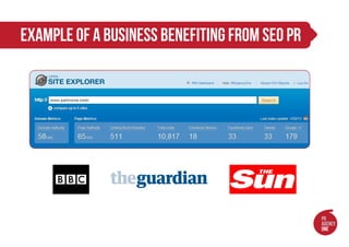 example of a business benefiting from seo pr
 