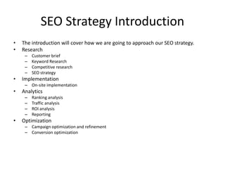 SEO Process - Search Engine Optimization Roadmap Requirement Analysis ...