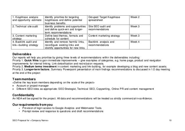 Seo Proposal Template