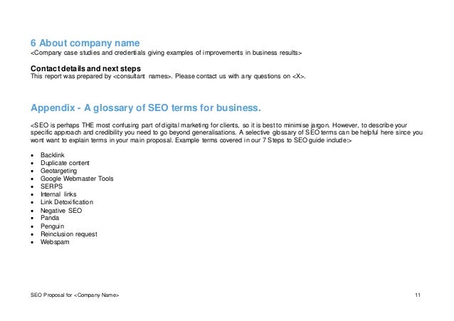 Seo Proposal Template