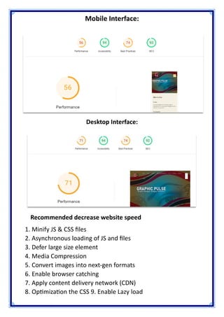Complete SEO Report with checklist required | PDF