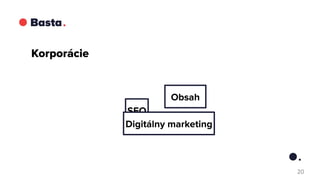 Korporácie
SEO
Digitálny marketing
Obsah
20
 