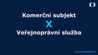 www.ceskatelevize.cz
Komerční subjekt
X
Veřejnoprávní služba
 