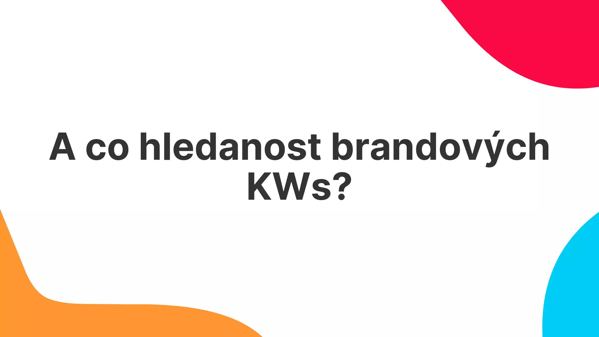 A co hledanost brandových
KWs?
 