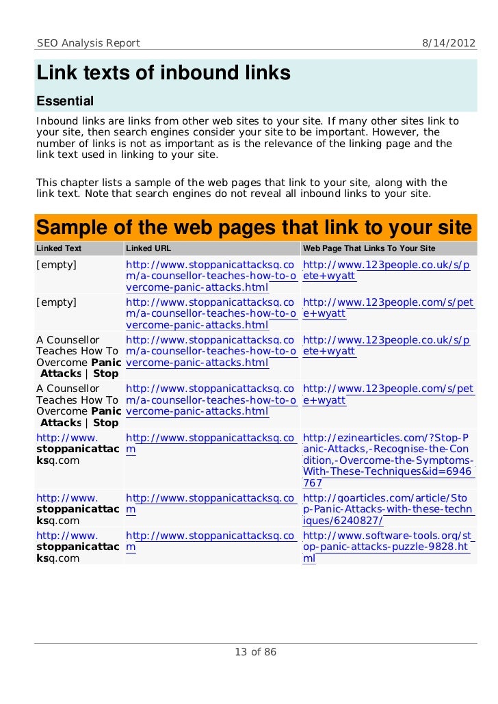 seo website analysis seo website analysis