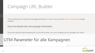 UTM Parameter für alle Kampagnen
74
 