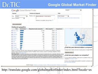 Google Global Market Finder

http://translate.google.com/globalmarketfinder/index.html?locale=es

 