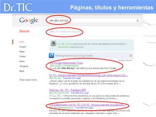 Páginas, títulos y herramientas

 
