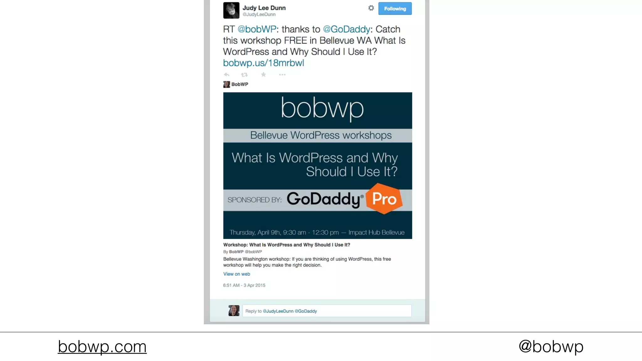 bobwp.com @bobwp
 