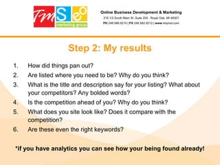 SEO / Natural Listings