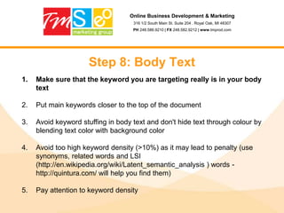 Strategy & Tactics – Create a Game Plan, Implement it