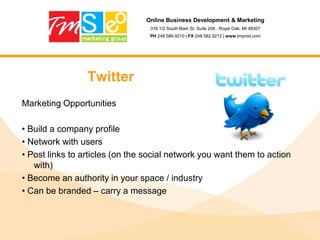 Online Business Development & Marketing316 1/2 South Main St. Suite 204 . Royal Oak, MI 48307PH 248.586.9210 | FX 248.582.9212 | www.tmprod.comWhy should you care?With the proliferation of niche sites and communities on the Internet, it’s becoming increasingly important to target long-tail search terms and casta wide net.…and guess what?Google Cares too!