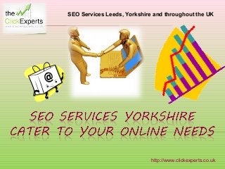 SEO Services Leeds, Yorkshire and throughout the UK

http://www.clickexperts.co.uk

 
