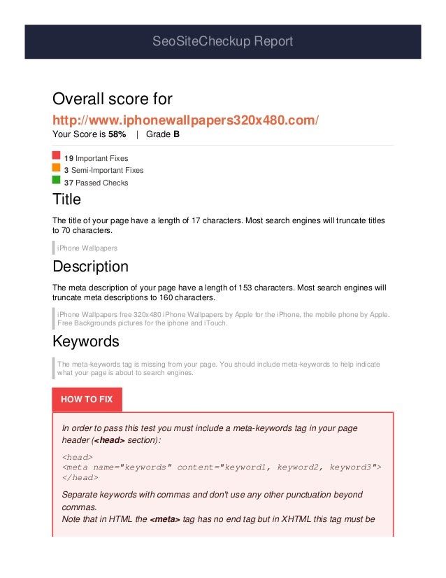 seositecheckup free online seo