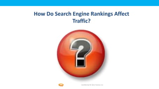 Foetron Inc.
How Do Search Engine Rankings Affect
              Traffic?




                 Confidential © 2012 Foetron Inc.
 