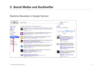 2. Social Media und Suchtreffer


Realtime-Resultate in Google Vertical:




© Yourposition GmbH, Zürich              17
 