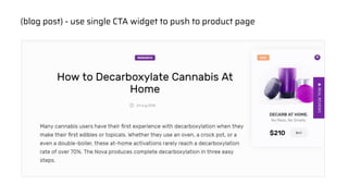 (blog post) - use single CTA widget to push to product page
 
