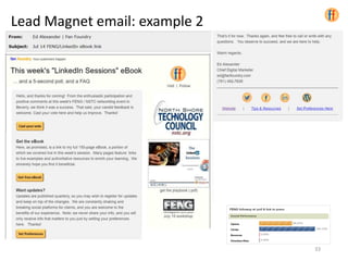 33
Lead Magnet email: example 2
 