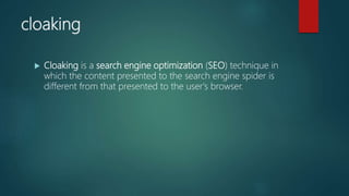 Seo techniques | PPTX