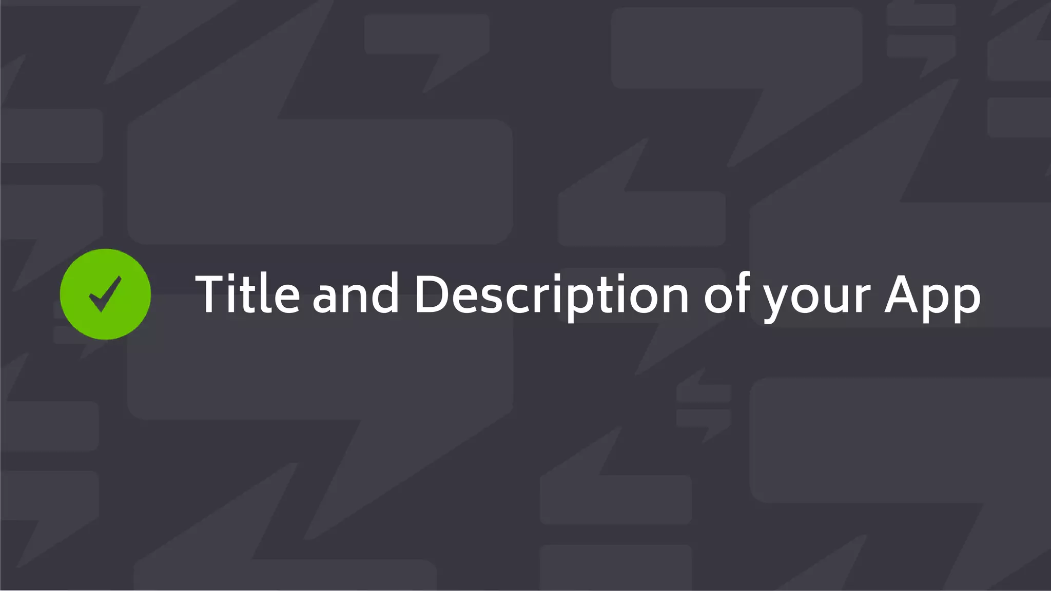 Title and Description of your App
 
