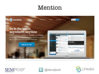 Mention




 @stevejlock
 