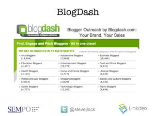 BlogDash




  @stevejlock
 