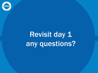 Revisit day 1
any questions?

 